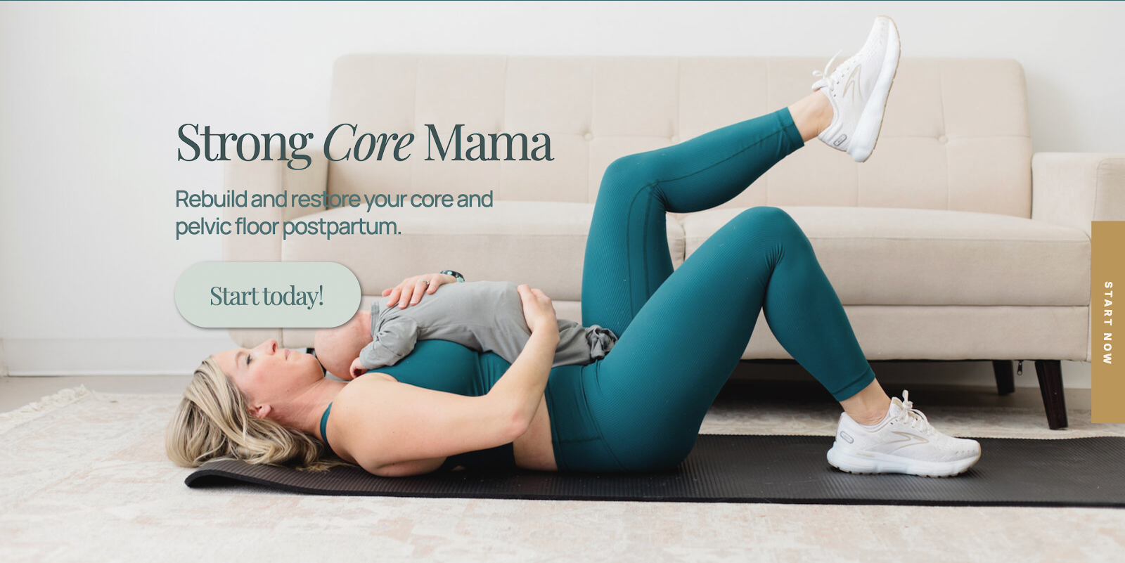 Strong Core Mama Program to help you with pelvic floor health after a C-section. 