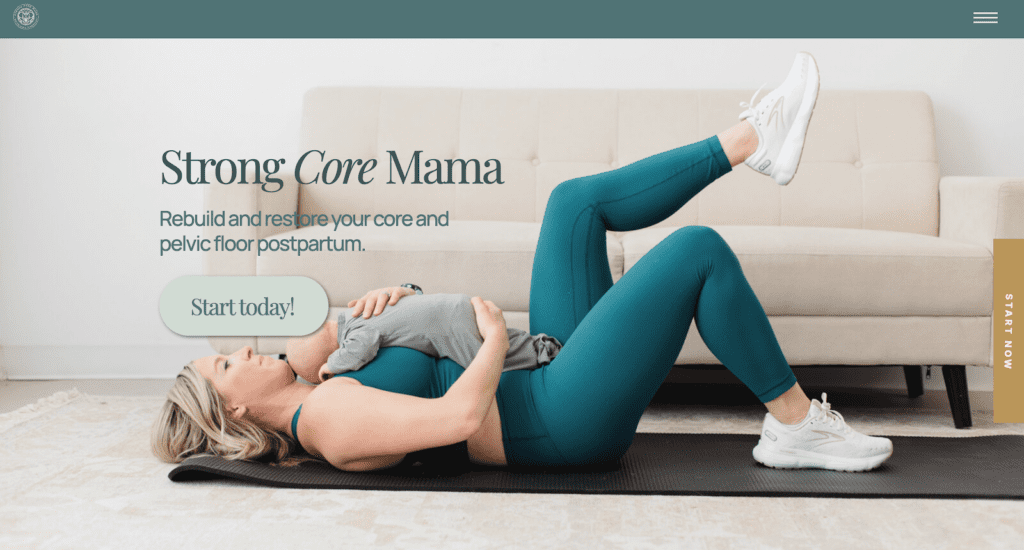 Strong Core Mama, a physical therapy program you can do to stop painful sex after birth.