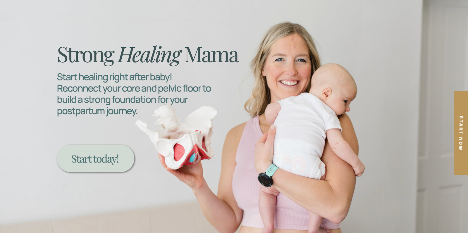 Strong Healing Mama is a physical therapy program that can help you reduce pelvic floor pain after birth. 