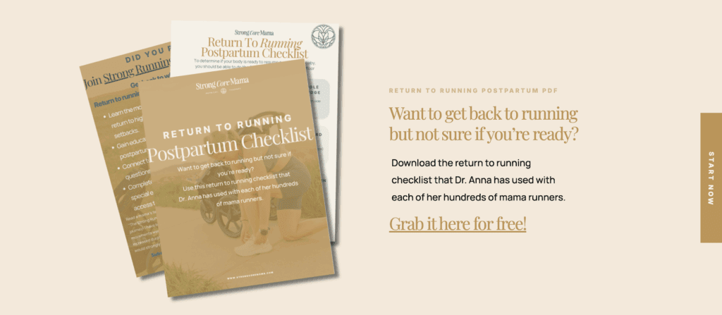 Return to Running Checklist. 